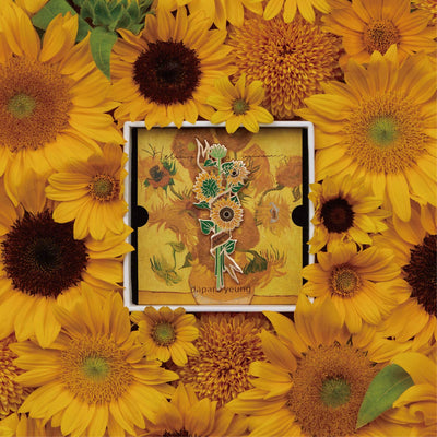 Broche Girasoles de Van Gogh - Joya Diseñadora Original para Parejas y Regalos Especiales - Image 8