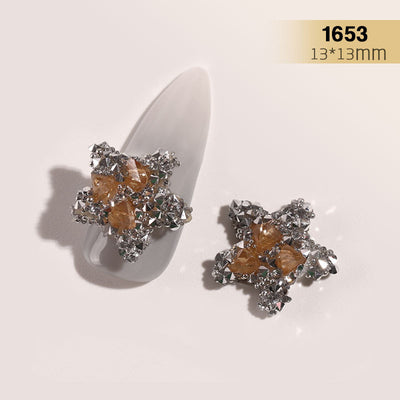 Anillo de Uñas con Cadena de Perlas y Diamantes de Imitación Plateado - Image 19