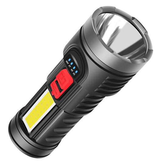 Linterna Recargable USB con Indicador de Batería y Luz Lateral para Camping y Pesca - Image 15