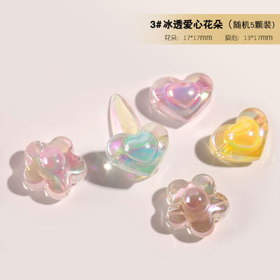 Anillo de Uñas con Cadena de Perlas y Diamantes de Imitación Plateado - Image 22