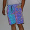 Pantalones Cortos Reflectantes con Estampado Aleatorio - Unisex Talla Grande Estilo Europeo