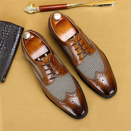 Zapatos de Cuero Retro Brock para Hombre - Estilo Denim y Cuero Auténtico - Image 12