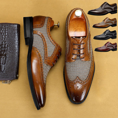 Zapatos de Cuero Retro Brock para Hombre - Estilo Denim y Cuero Auténtico - Image 16