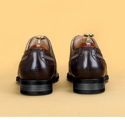 Zapatos de Cuero Retro Brock para Hombre - Estilo Denim y Cuero Auténtico - Image 15