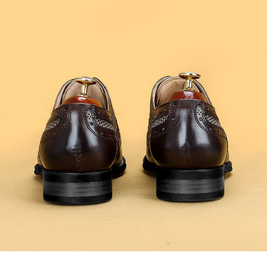 Zapatos de Cuero Retro Brock para Hombre - Estilo Denim y Cuero Auténtico - Image 15
