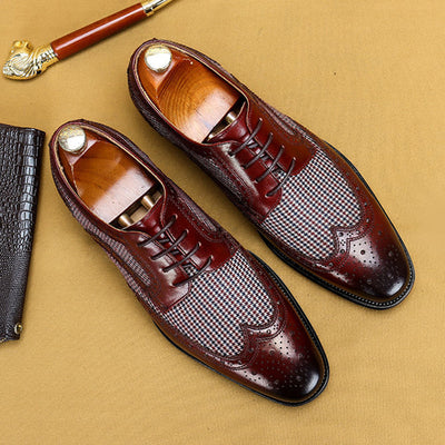 Zapatos de Cuero Retro Brock para Hombre - Estilo Denim y Cuero Auténtico - Image 17