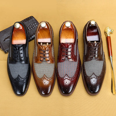 Zapatos de Cuero Retro Brock para Hombre - Estilo Denim y Cuero Auténtico - Image 18