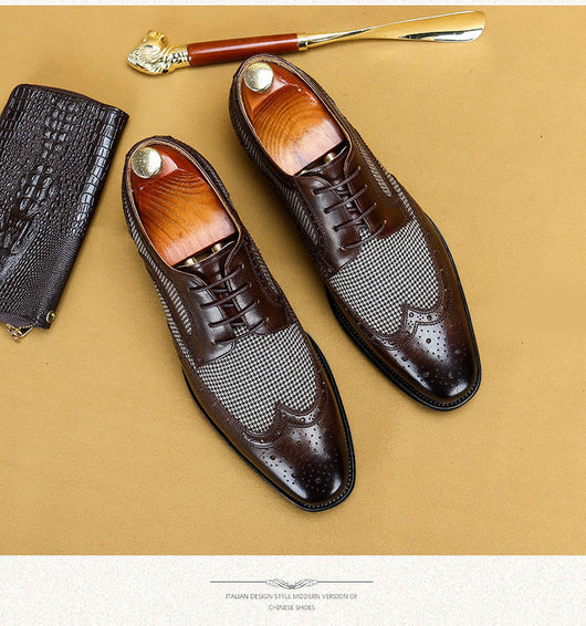 Zapatos de Cuero Retro Brock para Hombre - Estilo Denim y Cuero Auténtico - Image 19