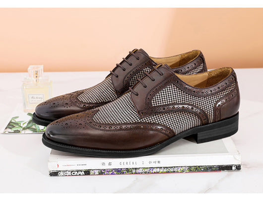 Zapatos de Cuero Retro Brock para Hombre - Estilo Denim y Cuero Auténtico - Image 20