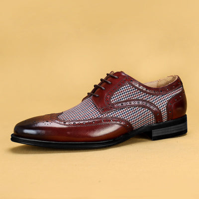 Zapatos de Cuero Retro Brock para Hombre - Estilo Denim y Cuero Auténtico - Image 7