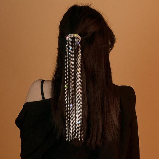 Horquillas de Cristal Brillante para Mujer con Detalle de Borla - Accesorios de Joyería para Bodas y Eventos - Image 2