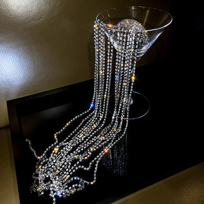 Horquillas de Cristal Brillante para Mujer con Detalle de Borla - Accesorios de Joyería para Bodas y Eventos - Image 4