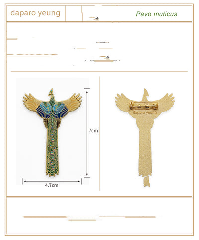 Broche Diseñador Pavo Real Vintage - Joya Creativa Aniversario y Regalos Especiales - Image 12