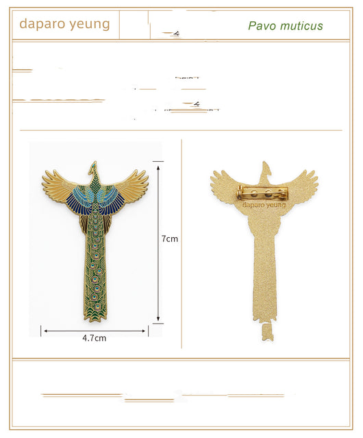 Broche Diseñador Pavo Real Vintage - Joya Creativa Aniversario y Regalos Especiales - Image 12
