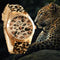 Reloj de Negocios Geneva con Estampado Leopardo