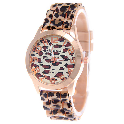 Reloj de Negocios Geneva con Estampado Leopardo - Image 3