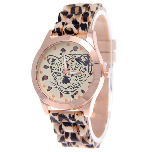 Reloj de Negocios Geneva con Estampado Leopardo - Image 5