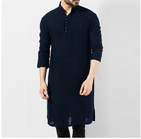 Túnica Larga Árabe Clásica para Hombre - Ropa Musulmana Elegante - Image 3