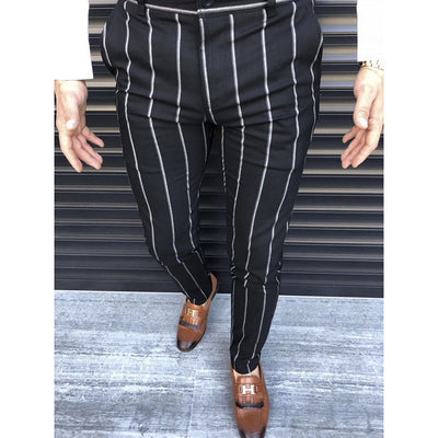 Pantalones Casuales a Rayas Slim Fit para Hombre - Tendencia Primavera Otoño - Image 7