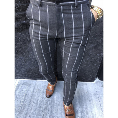 Pantalones Casuales a Rayas Slim Fit para Hombre - Tendencia Primavera Otoño - Image 3