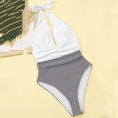 Bikini Rayado Escotado Estilo Europeo Premium - Image 8