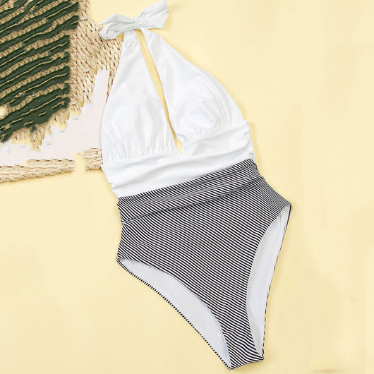 Bikini Rayado Escotado Estilo Europeo Premium - Image 8