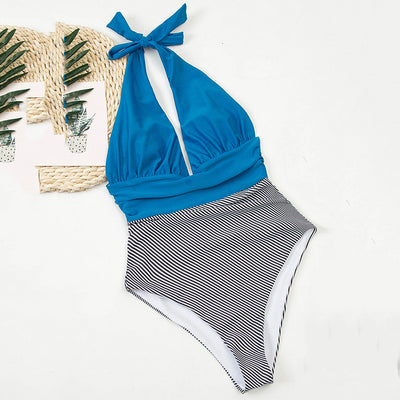 Bikini Rayado Escotado Estilo Europeo Premium - Image 10