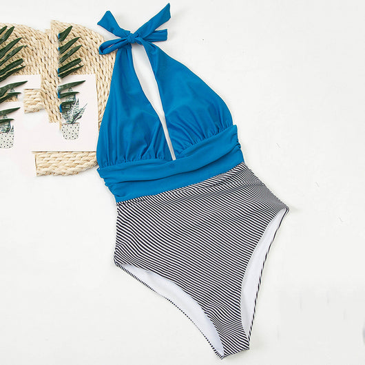 Bikini Rayado Escotado Estilo Europeo Premium - Image 10