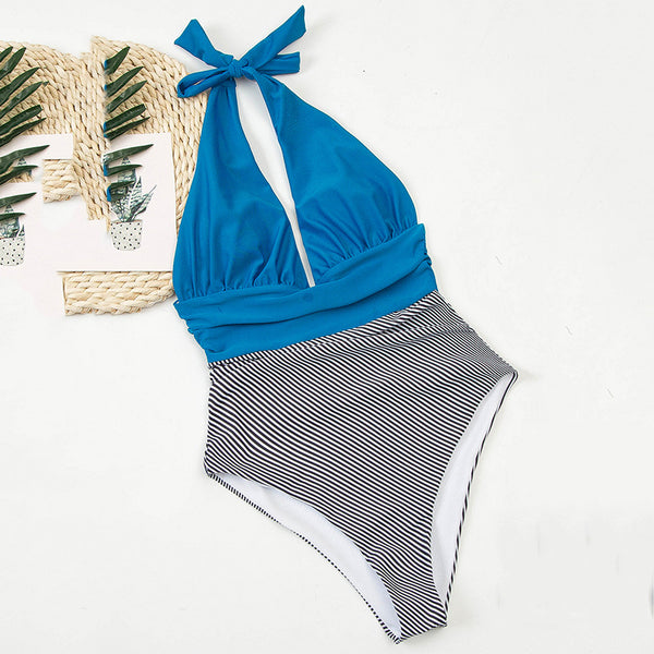 Bikini Rayado Escotado Estilo Europeo Premium - Image 3