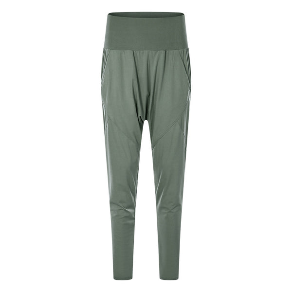 Pantalones Yoga Deportivos Mujer - Cintura Alta Elásticos Ligeros Estilo Harén - Image 2