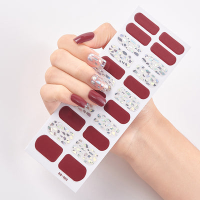 Pegatinas de Uñas 3D Láser Efecto Bronce con Letras Navideñas - Set Completo 22 Tips - Image 39