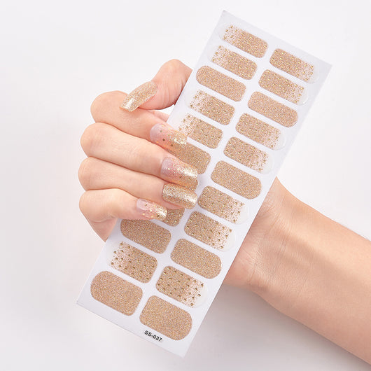 Pegatinas de Uñas 3D Láser Efecto Bronce con Letras Navideñas - Set Completo 22 Tips - Image 40
