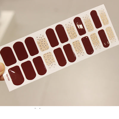 Pegatinas de Uñas 3D Láser Efecto Bronce con Letras Navideñas - Set Completo 22 Tips - Image 34