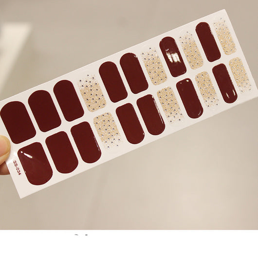 Pegatinas de Uñas 3D Láser Efecto Bronce con Letras Navideñas - Set Completo 22 Tips - Image 34