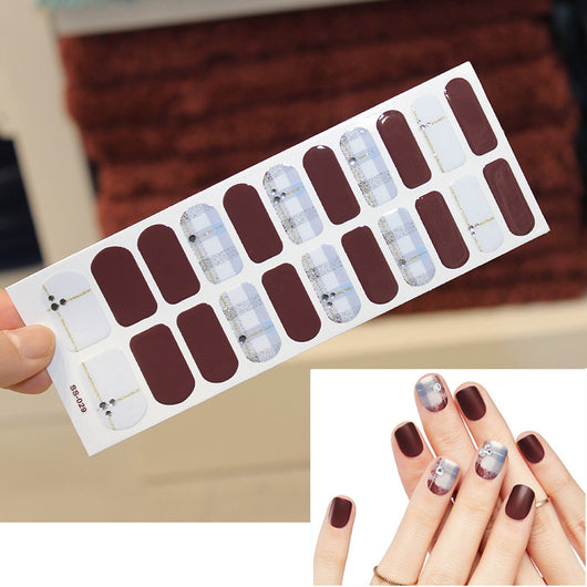 Pegatinas de Uñas 3D Láser Efecto Bronce con Letras Navideñas - Set Completo 22 Tips - Image 29
