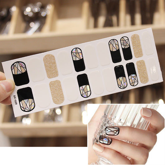 Pegatinas de Uñas 3D Láser Efecto Bronce con Letras Navideñas - Set Completo 22 Tips - Image 28