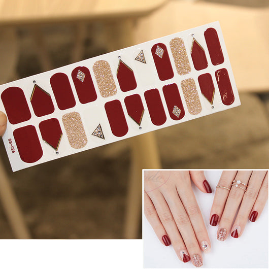 Pegatinas de Uñas 3D Láser Efecto Bronce con Letras Navideñas - Set Completo 22 Tips - Image 25