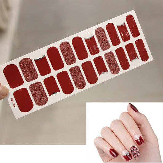 Pegatinas de Uñas 3D Láser Efecto Bronce con Letras Navideñas - Set Completo 22 Tips - Image 24