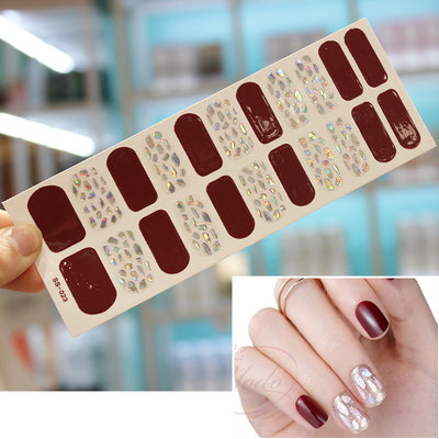 Pegatinas de Uñas 3D Láser Efecto Bronce con Letras Navideñas - Set Completo 22 Tips - Image 23