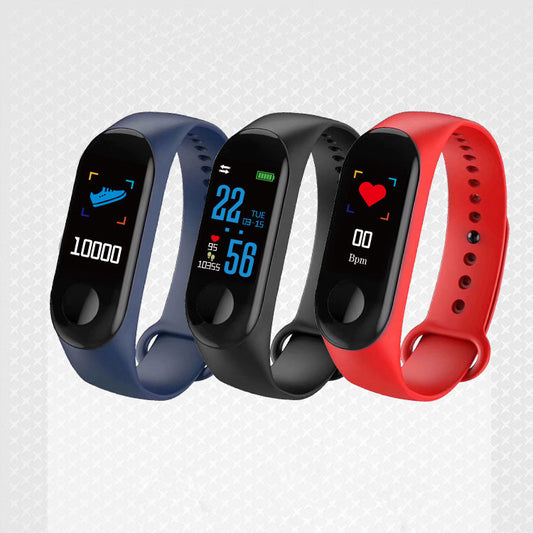 Pulsera Inteligente M3 con Pantalla Color - Monitor de Frecuencia Cardíaca y Presión Arterial