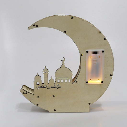 Castillo Luna Dorada con Letras Huecas e Iluminación LED para Mesa - Image 4