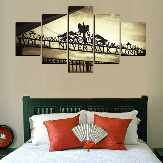 Cuadro Decorativo Liverpool - You Will Never Walk Alone - Impresión HD 5 Piezas - Image 9