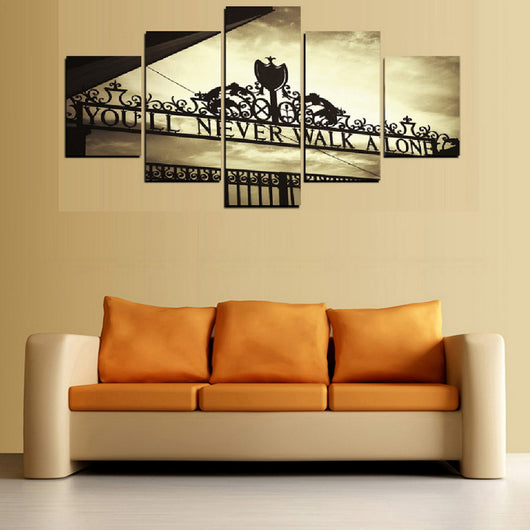 Cuadro Decorativo Liverpool - You Will Never Walk Alone - Impresión HD 5 Piezas - Image 7