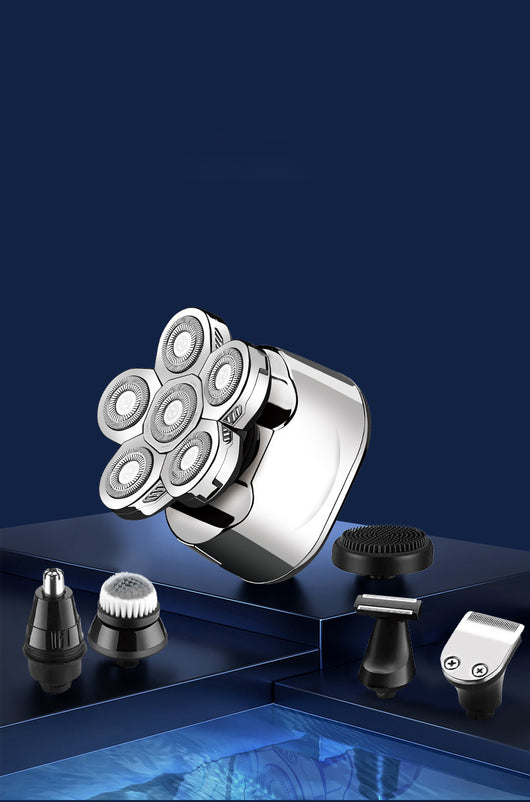 Afeitadora Eléctrica 6 en 1 para Hombre con Trimmer de Cejas y 6 Cabezales - Image 7