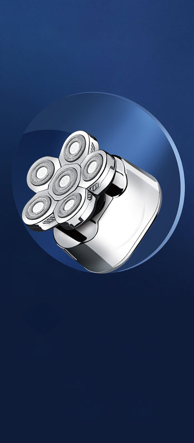 Afeitadora Eléctrica 6 en 1 para Hombre con Trimmer de Cejas y 6 Cabezales - Image 9