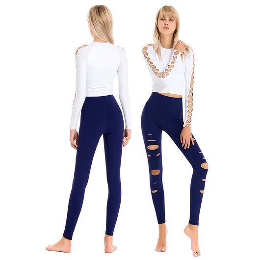 Conjunto Deportivo Yoga Mujer Verano con Sujetador Integrado y Diseño Calado - Image 11