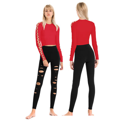 Conjunto Deportivo Yoga Mujer Verano con Sujetador Integrado y Diseño Calado - Image 4