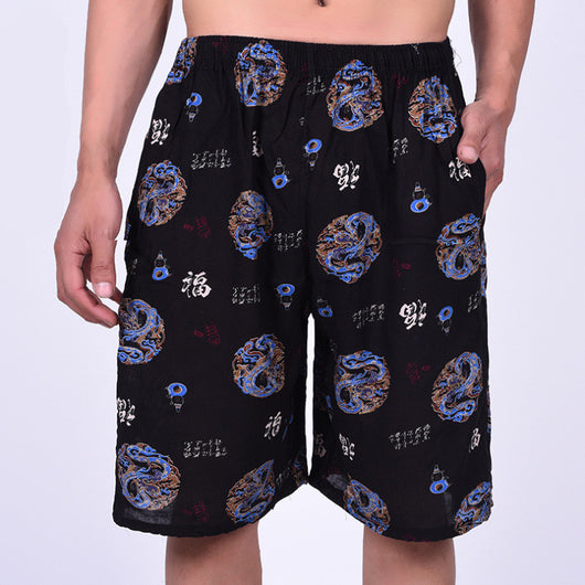 Pantalones Cortos Tang Suit de Algodón y Seda para Adultos Mayores - Talla Extra Grande - Image 7