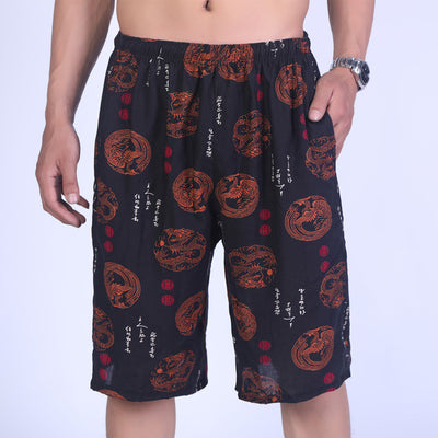 Pantalones Cortos Tang Suit de Algodón y Seda para Adultos Mayores - Talla Extra Grande - Image 3