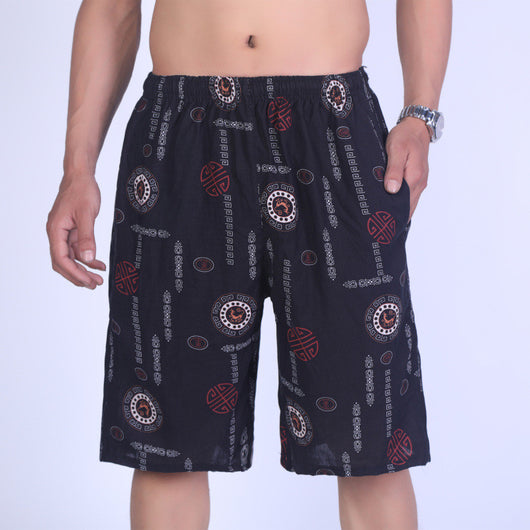 Pantalones Cortos Tang Suit de Algodón y Seda para Adultos Mayores - Talla Extra Grande - Image 5